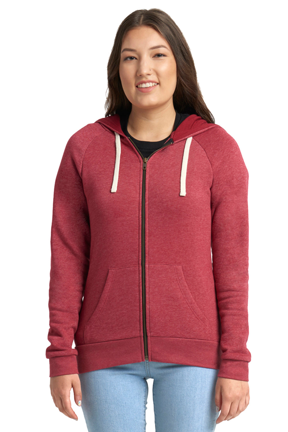 Next Level 9603 Womens Heather Cardinal Red PCH Fleece Full Zip Hooded  Sweatshirt Hoodie — BigTopShirtShop.com