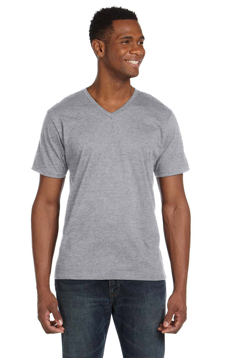Anvil Mens Short Sleeve V-Neck T-Shirt 982 - BigTopShirtShop.com