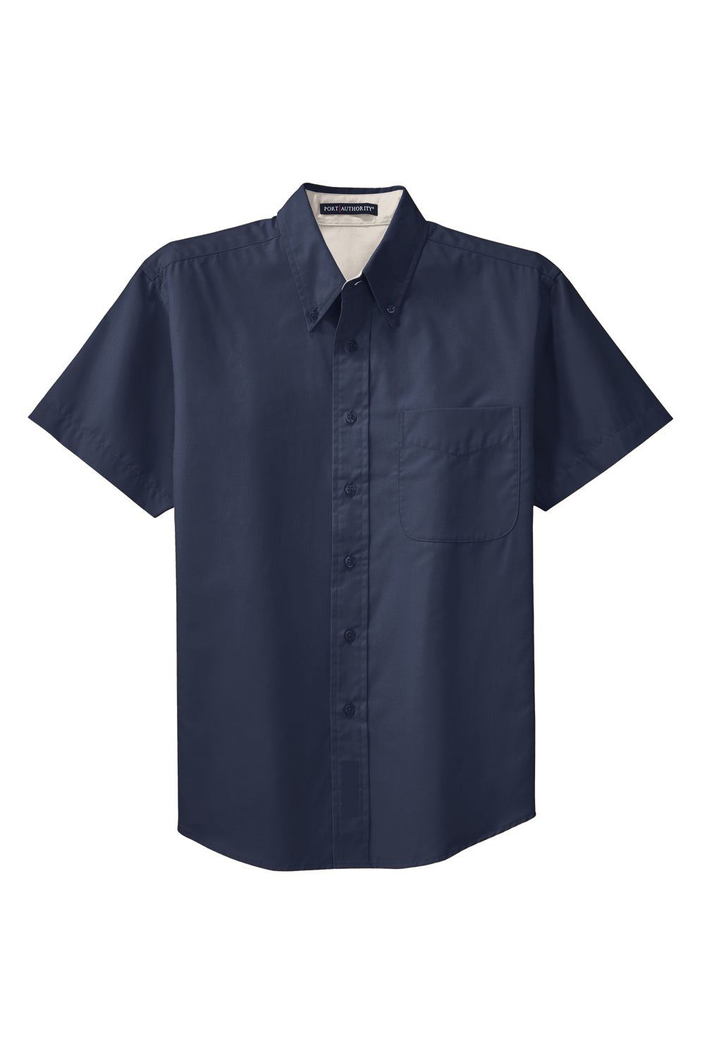 Port Authority S508/TLS508 Mens Navy Blue Easy Care Wrinkle Resistant ...