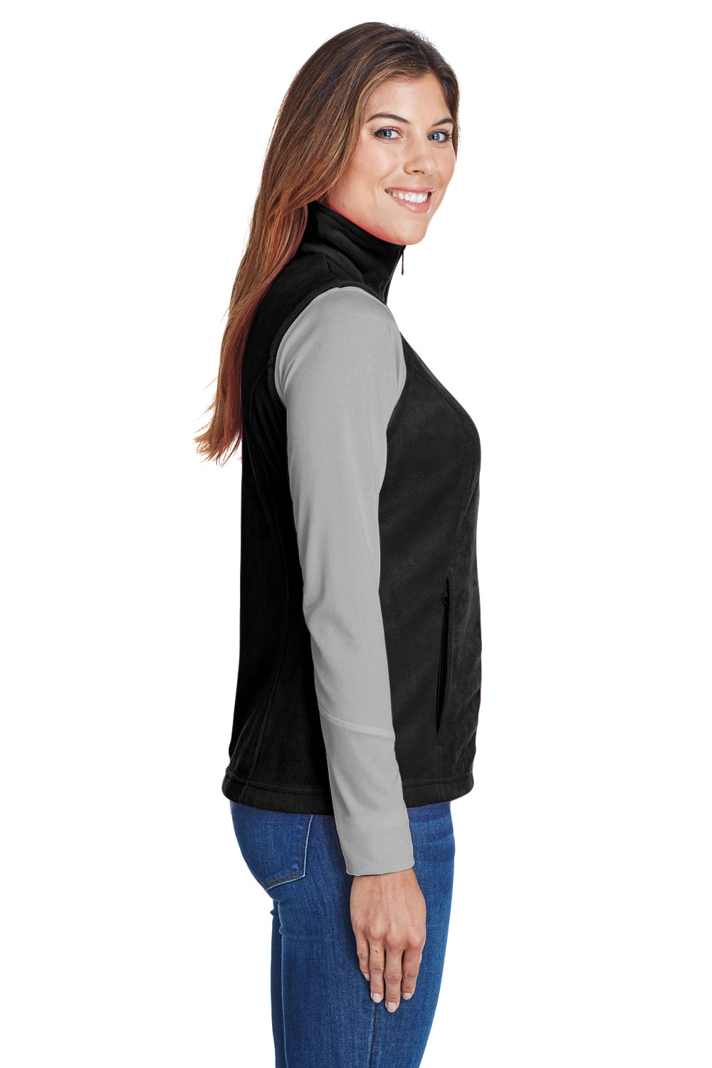 women's black columbia fleece vest