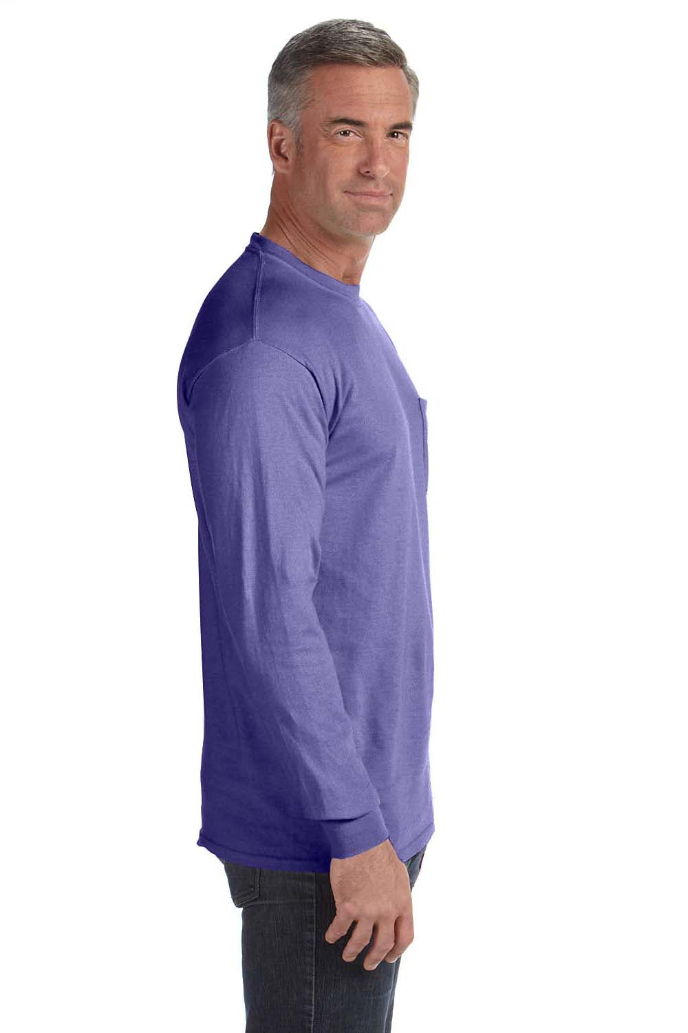 Download Comfort Colors Mens Long Sleeve Crewneck T-Shirt w/ Pocket ...