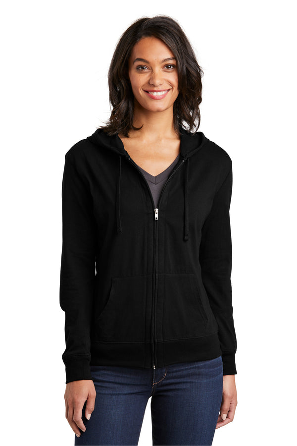 Download District Womens Full Zip Hooded Sweatshirt Hoodie DT2100 ...