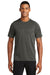 New Era NEA200 Mens Series Performance Jersey Moisture Wicking Short Sleeve Crewneck T-Shirt Graphite Grey Front