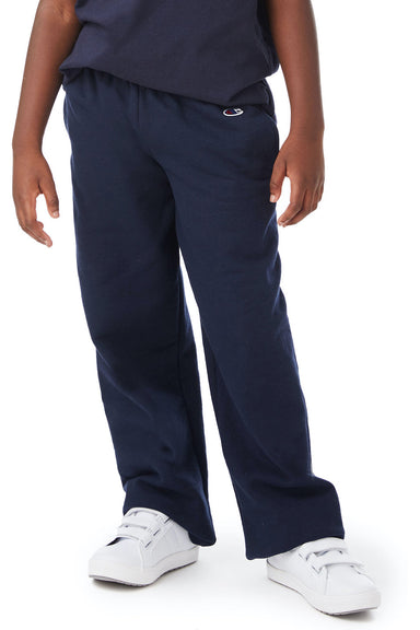 Champion P930 Mens Navy Blue Power blend Fleece Jogger Sweatpants w/  Pockets —