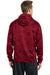 Sport-Tek ST240 Mens Sport-Wick CamoHex Moisture Wicking Fleece Hooded Sweatshirt Hoodie Red Back