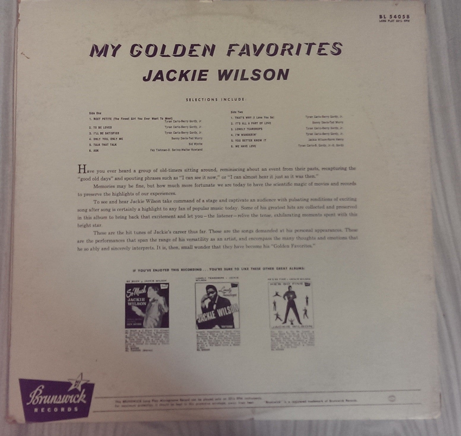 Jackie Wilson My Golden Favorites Urban Safari