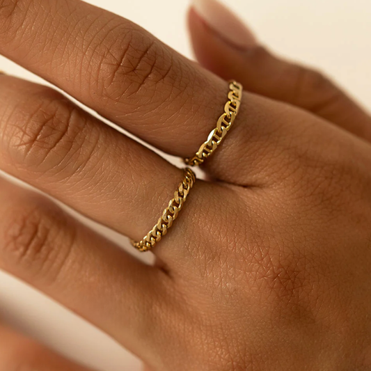 Skinny 2mm Chain Ring 14K – SUZAN DES
