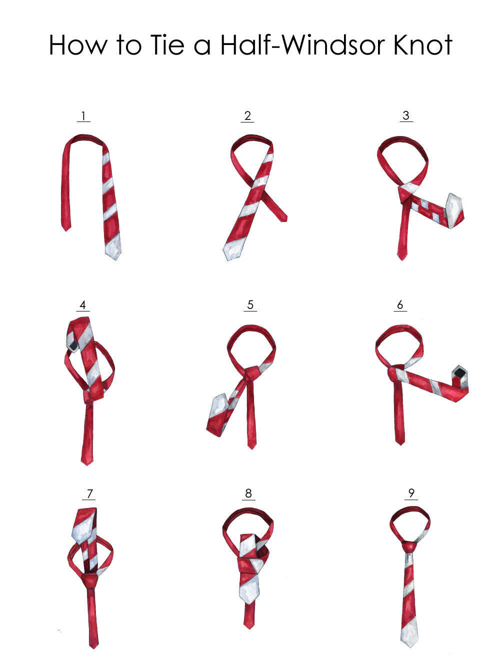 How to Tie a Half-Windsor Knot - LESOVS