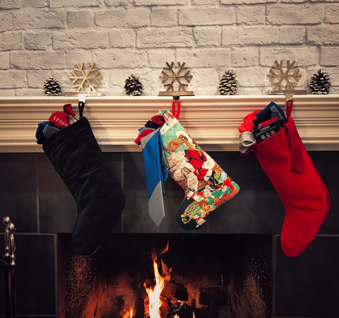 Photo of stockings stuffed with presents