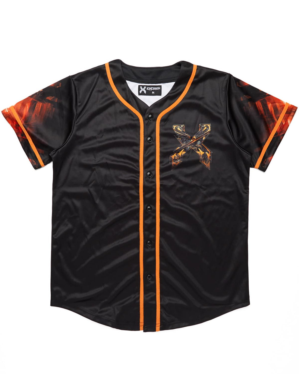 black and orange baseball jersey