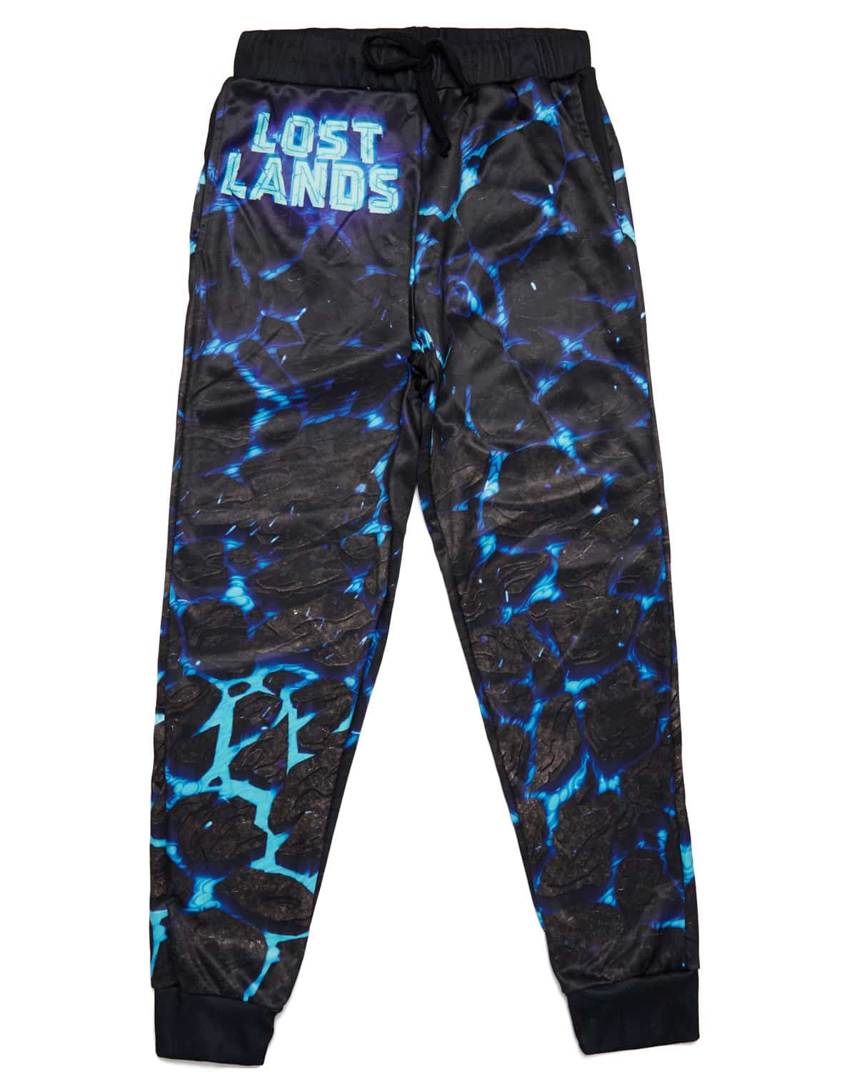 black and blue joggers