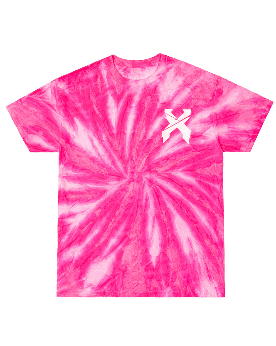 Neon Pink Tie Dye Smile T-Shirt