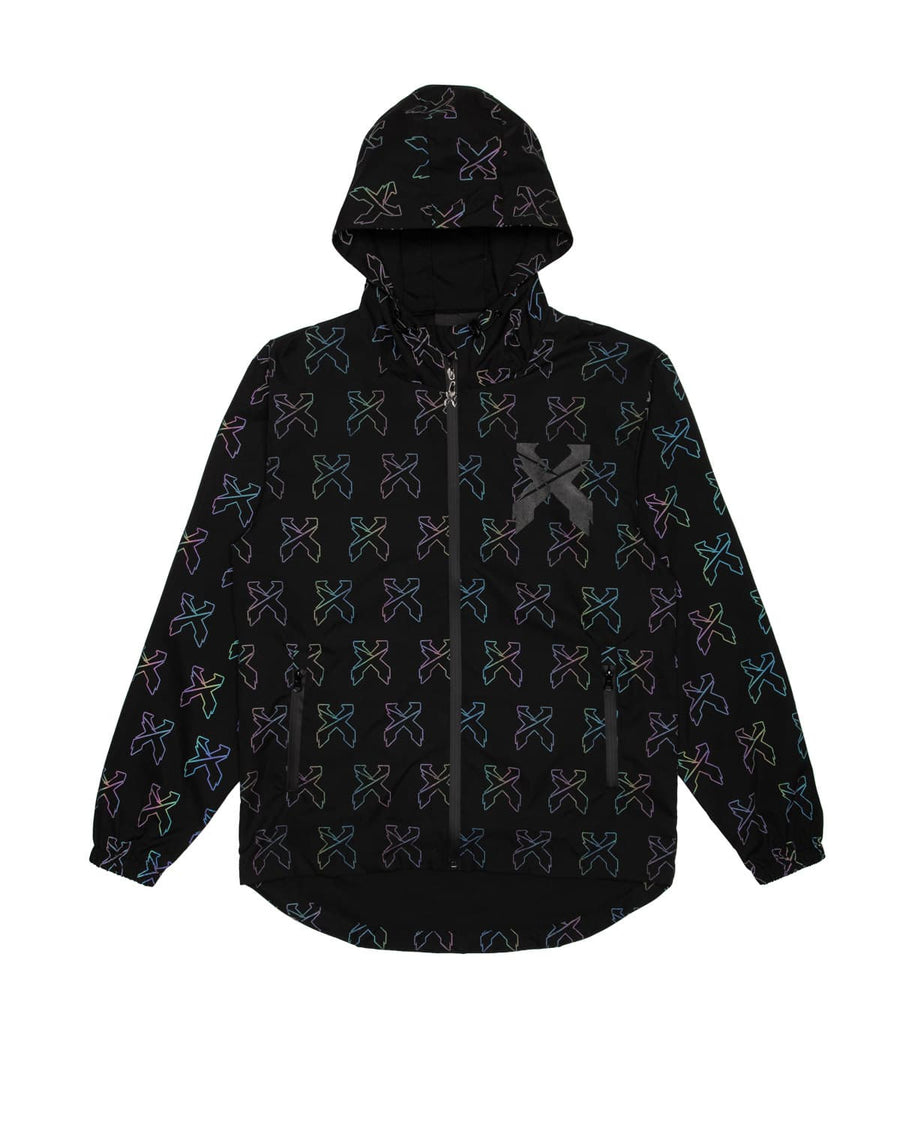 Excision 'Sliced' Logo Reflective Women's Lightweight Crop Anorak