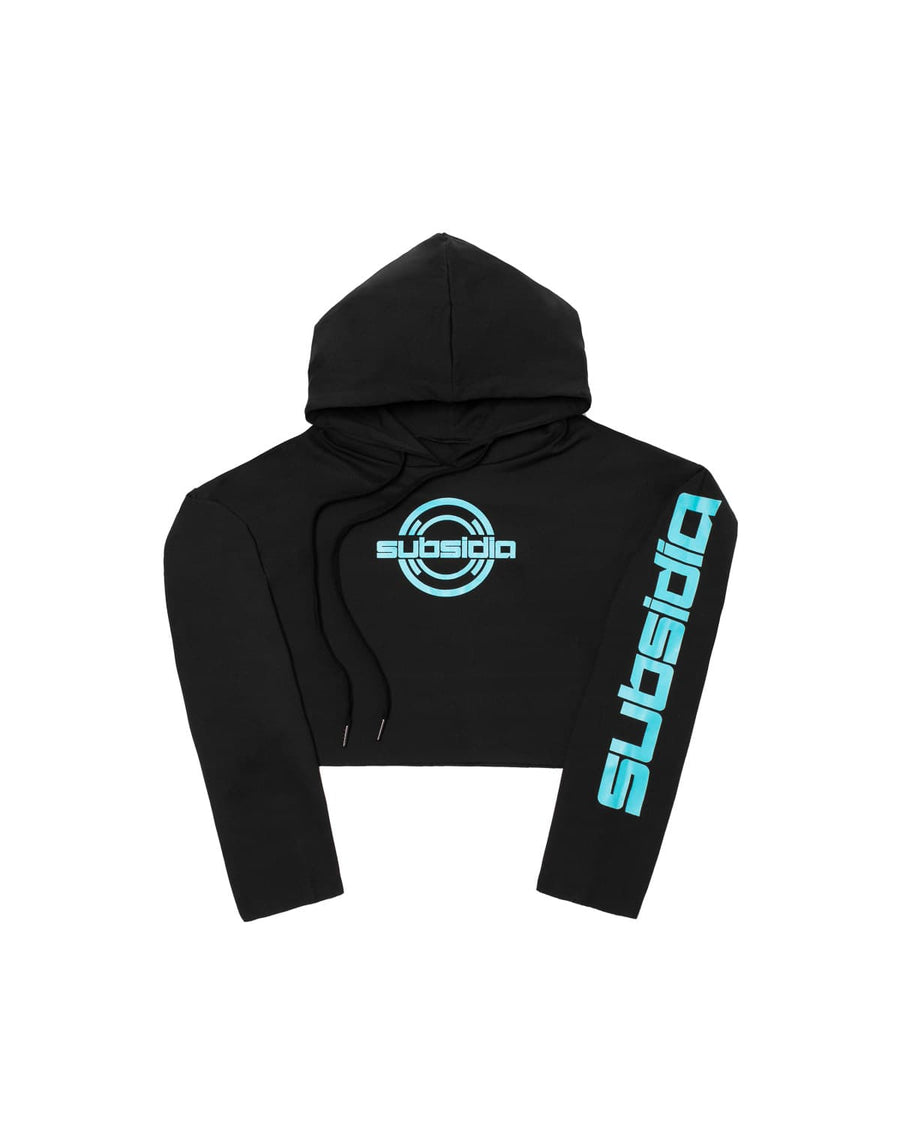 Excision 'Sliced' Logo Split Hoodie (Black/Blue)