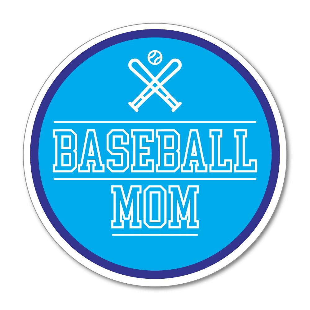 BASEBALL MOM' Sticker