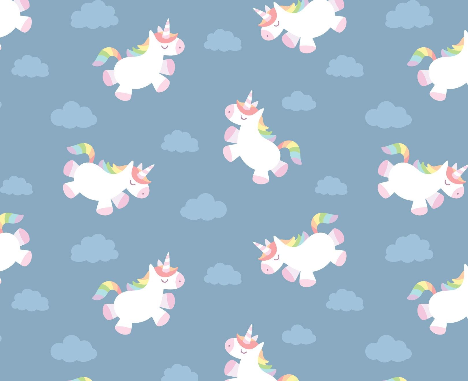 Flying Chubby Unicorn Wallpaper | Kids and Childrens Wall Murals and  Wallpaper - Little Sticker Boy