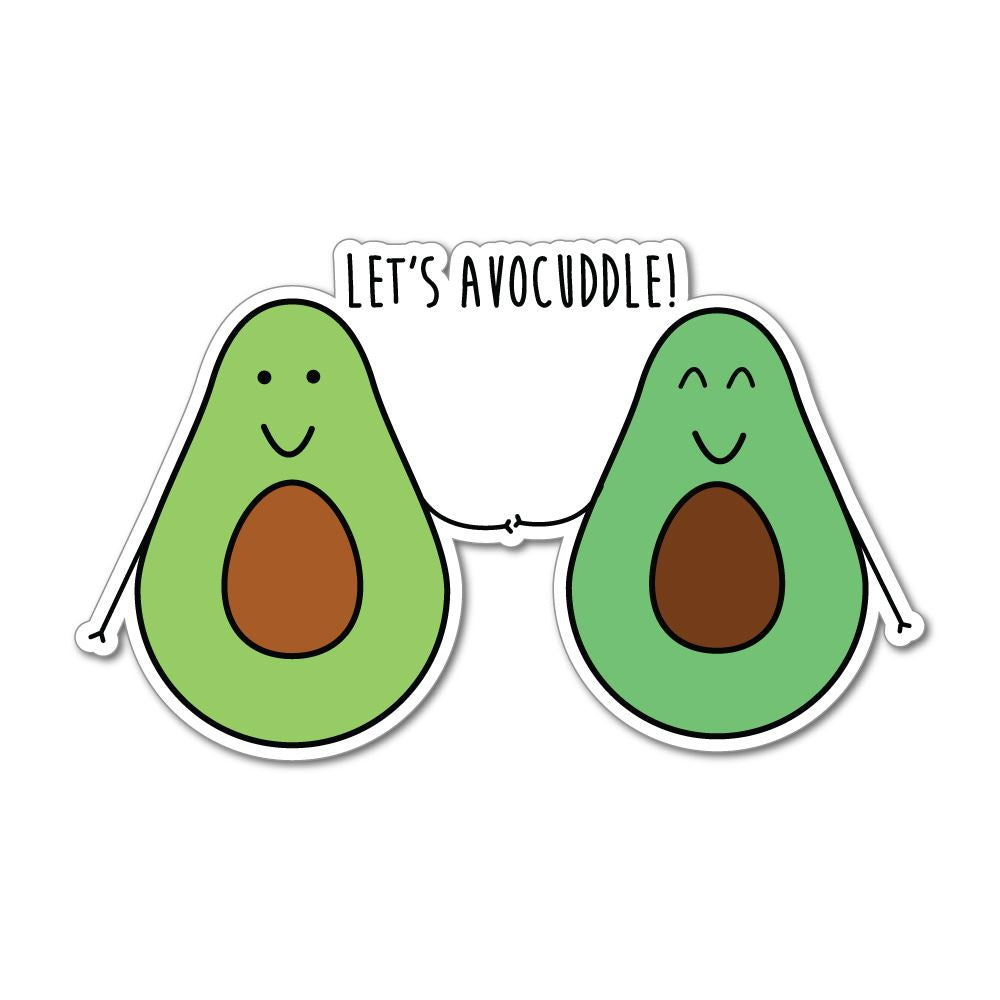 Cute smiling avocado vinyl sticker, cute stickers, laptop stickers,  waterproof sticker