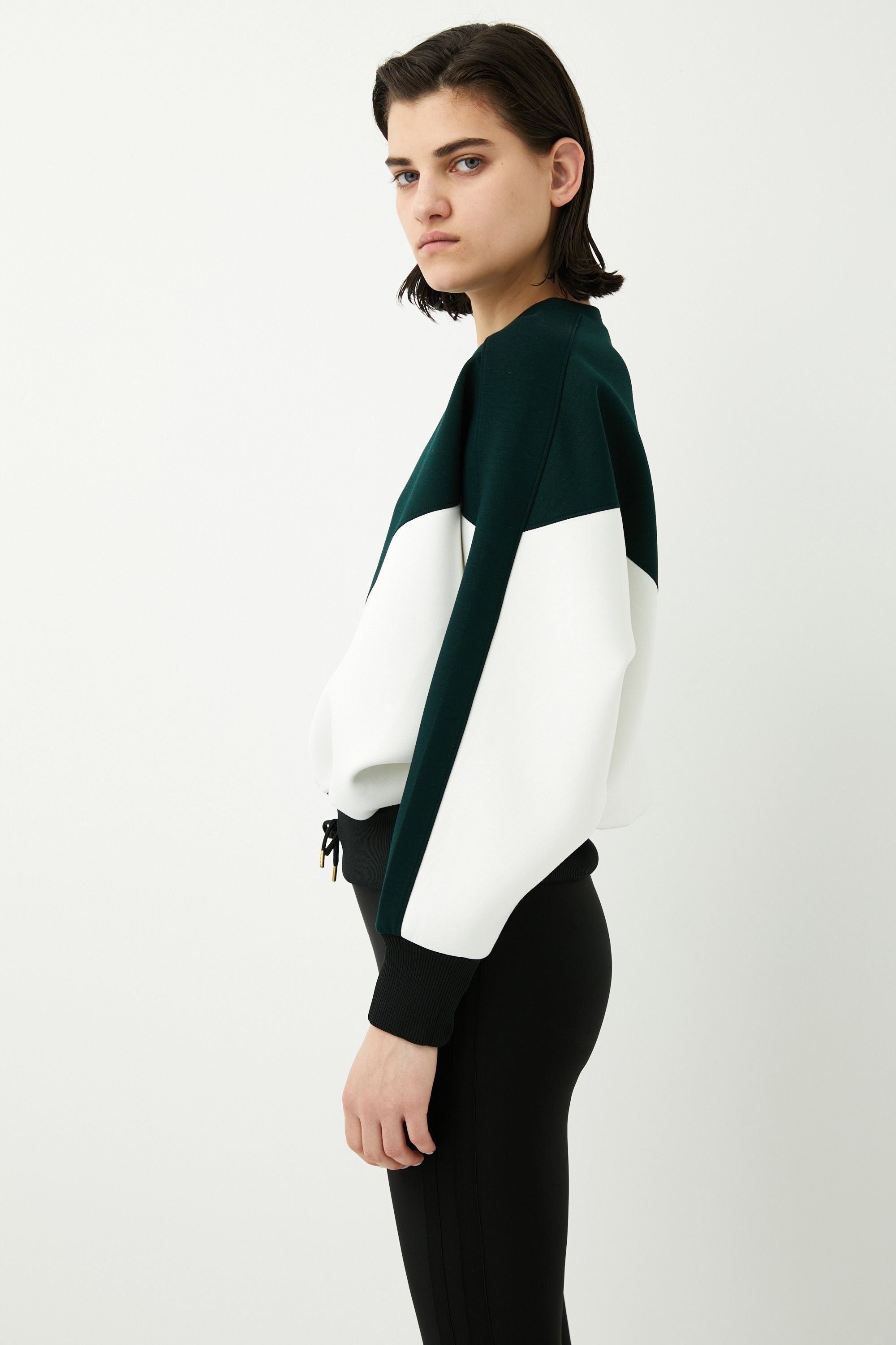 MOUSSY | Studiowear Switching Pullover - Wht/Grn