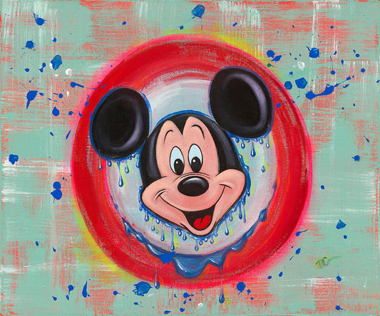 Mickey Mouse Louis Vuitton, Hermes, Cartier and Rolex presents by CHOSEN  (2019) : Painting Acrylic, Spray Paint on Canvas - SINGULART