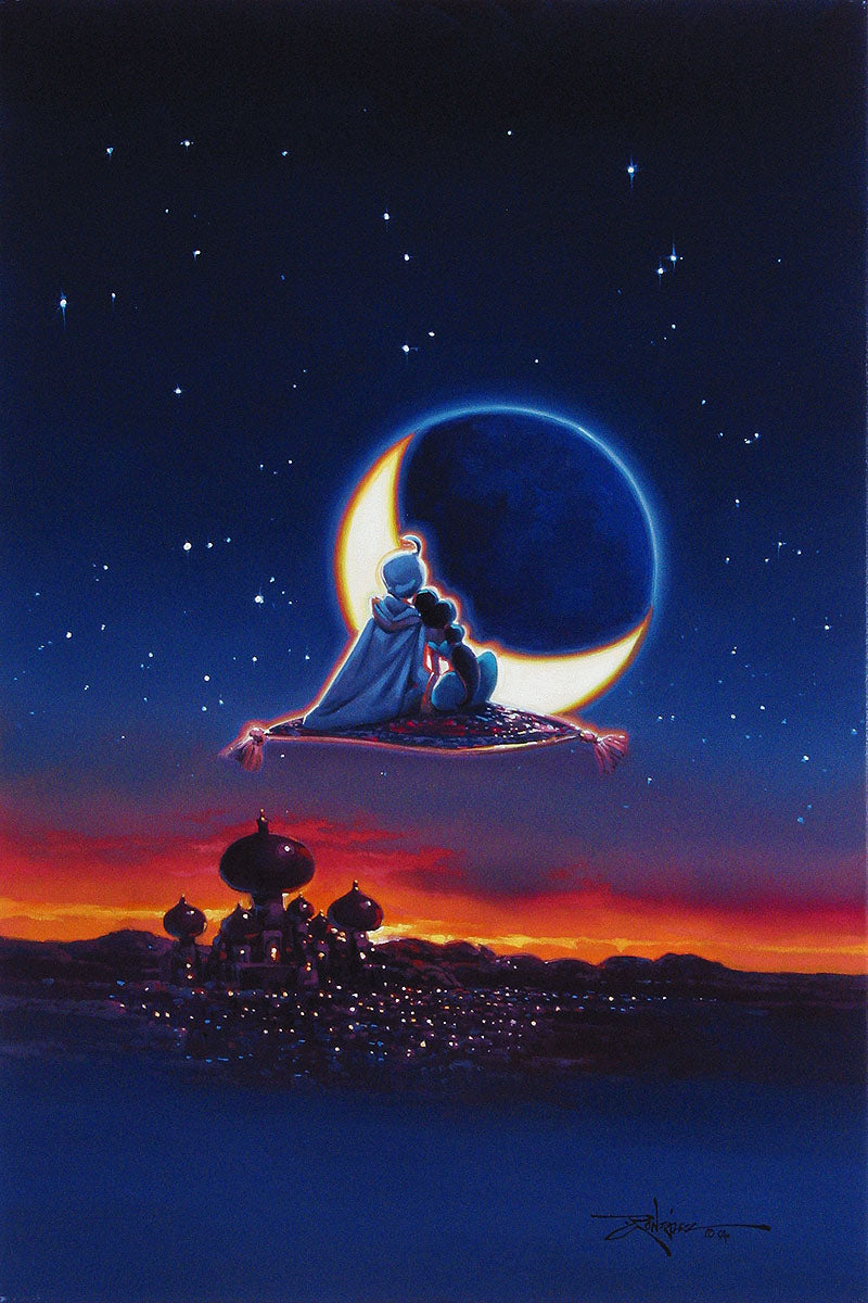 Aladdin Walt Disney Fine Art Rodel Gonzalez Signed Limited Edition of