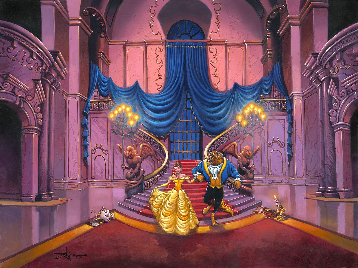 Beauty and the Beast Walt Disney Fine Art Rodel Gonzalez Signed Limite