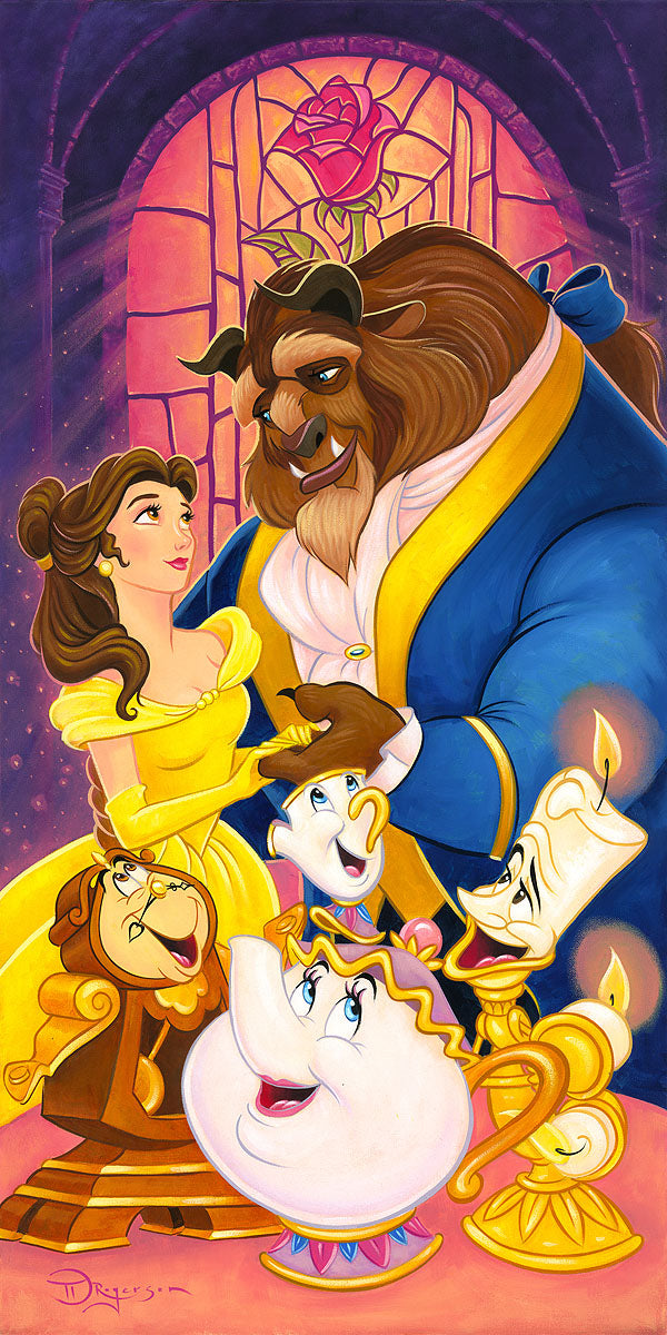 Beauty and the Beast Walt Disney Fine Art Tim Rogerson Signed Limited