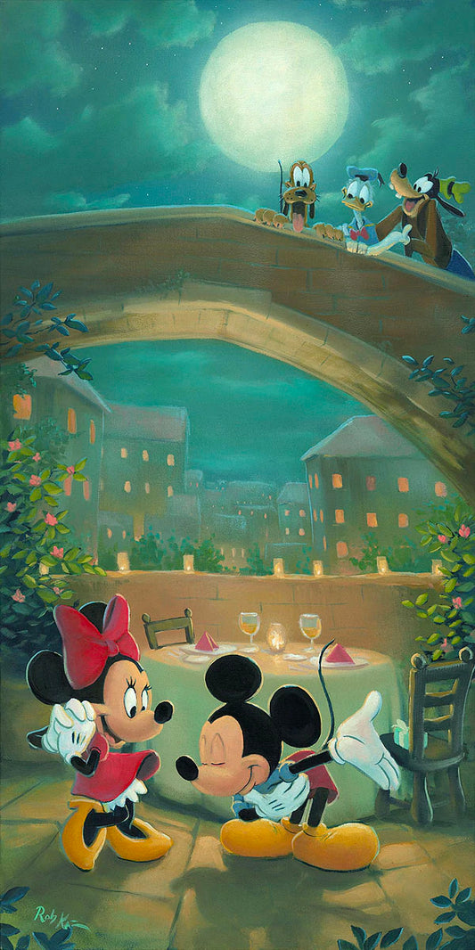 Mickey offre le parfum Chanel n°5 à Minnie by Patrick Cornée (2023) :  Painting Acrylic, Oil on Canvas - SINGULART