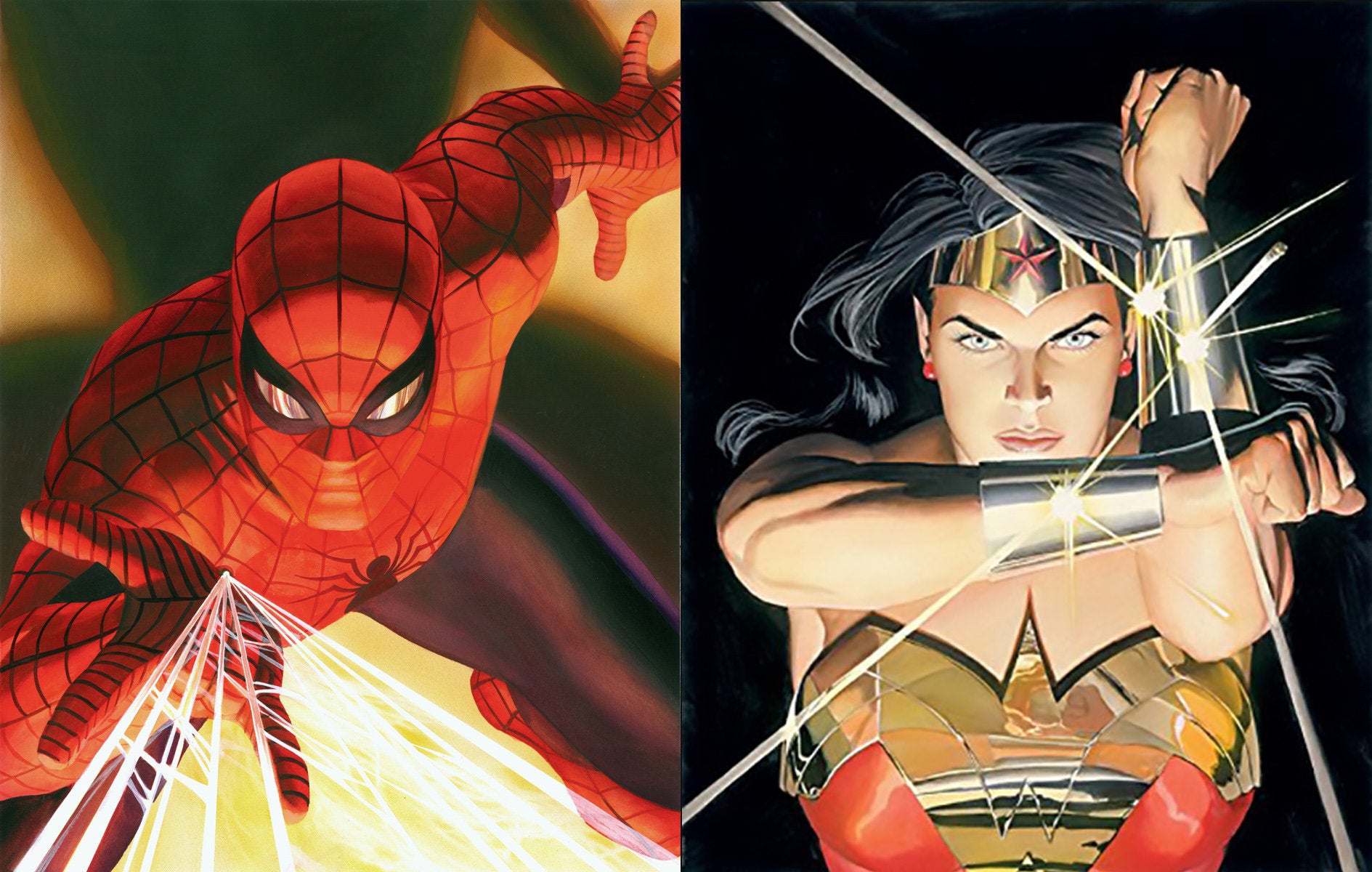 Alex Ross 2 LOT Spider-Man and Wonder Woman SDCC Exclusive Matted Lith –  Charles Scott Gallery