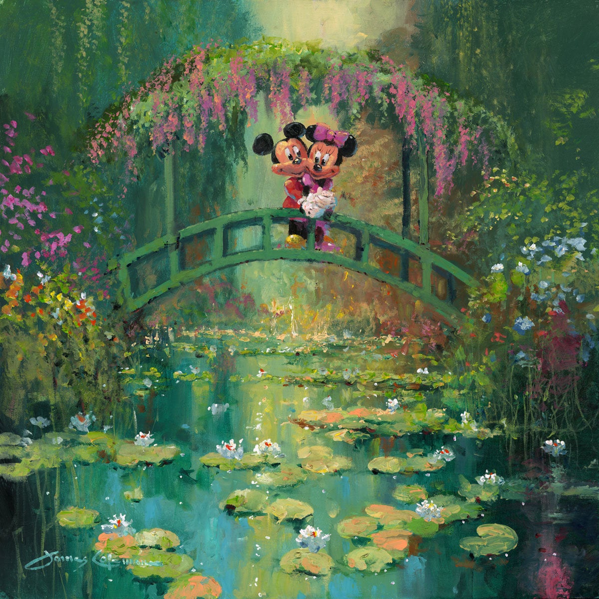 Mickey Mouse and Minnie Mouse Walt Disney Fine Art Jim Warren