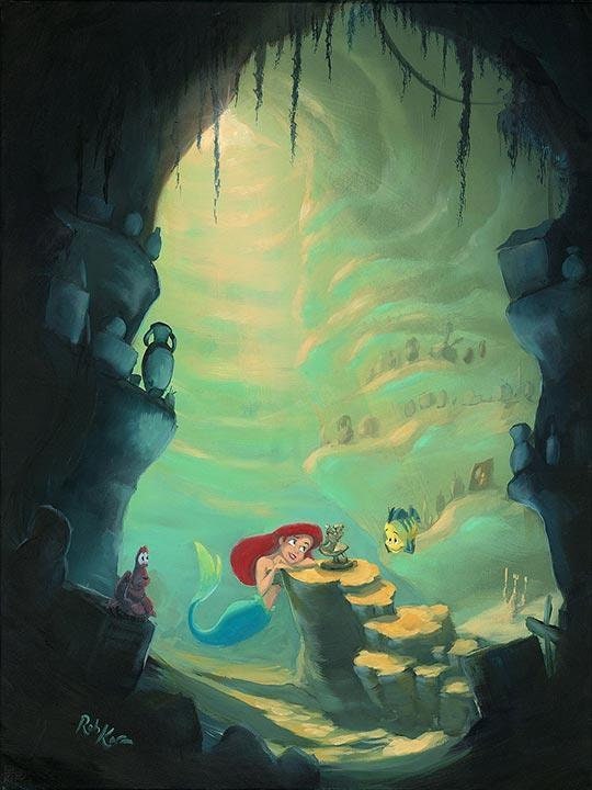 Ariel The Little Mermaid Walt Disney Fine Art Jim Warren Signed