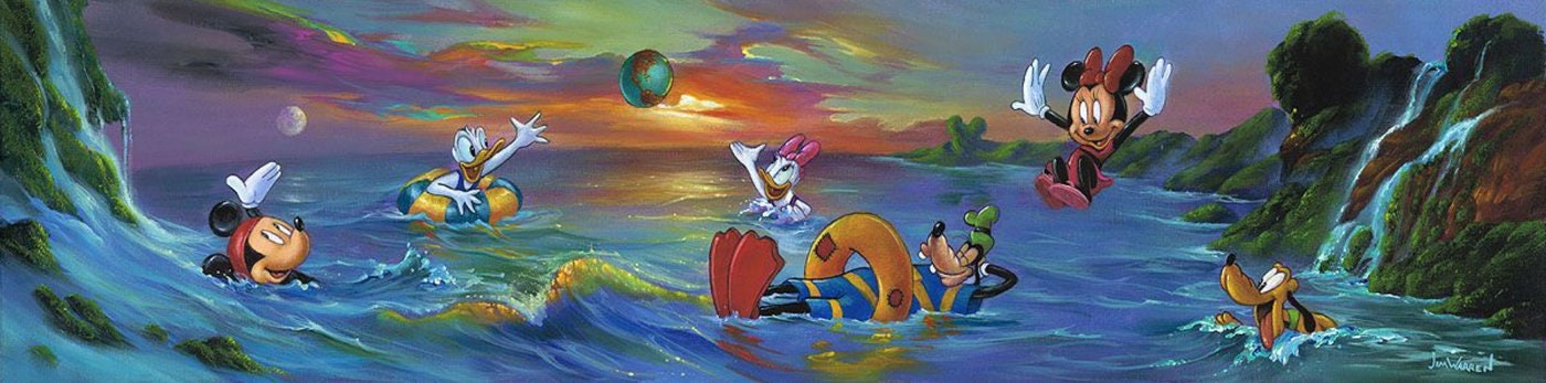 Mickey Mouse Walt Disney Fine Art Jim Warren Signed Limited