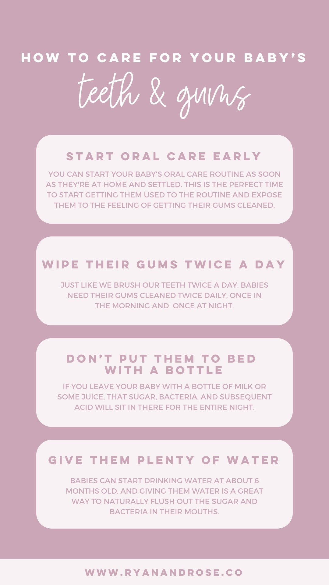 how to care for your babies gums