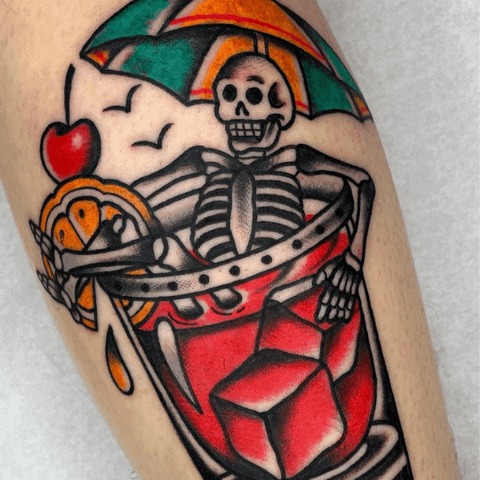 Skeleton tattoo (@thomashearntattoos)