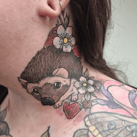 Charlotte Ann Harris hedgehog tattoo