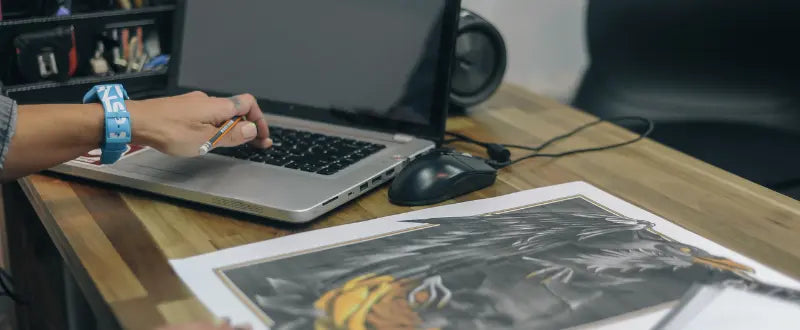 a laptop on a table