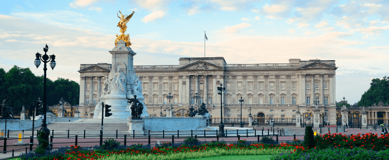 Buckingham Palace, the home of the British Royal Family