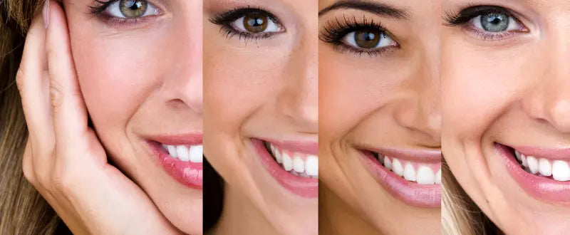 close up look of faces in different skin tones