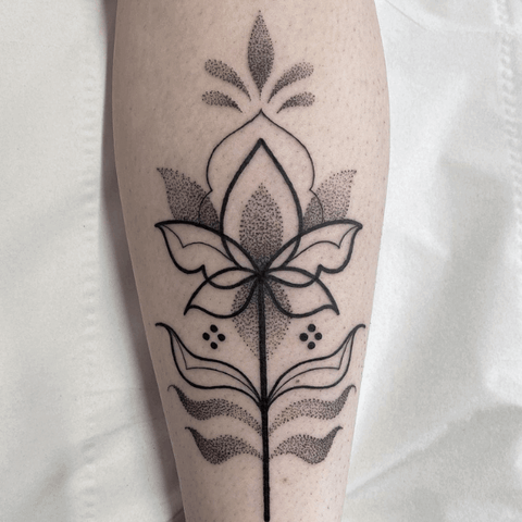 Lotus mandala floral tattoo