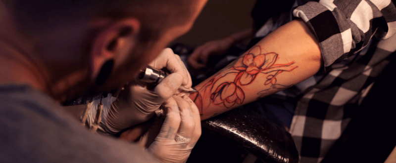 Getting a permanent tattoo