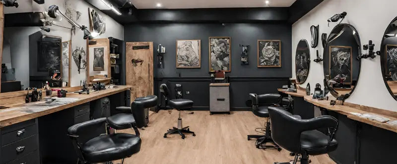 inside a tattoo studio