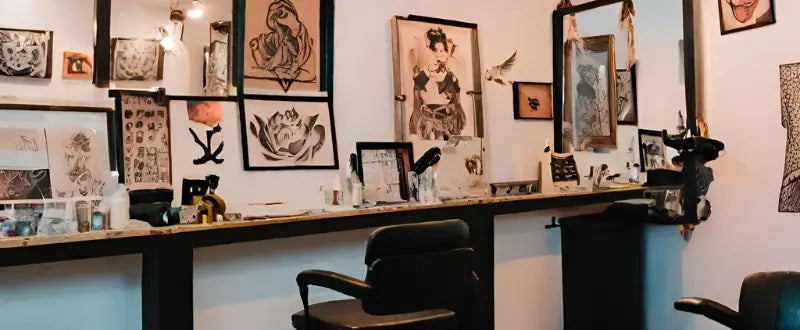 inside a tattoo studio