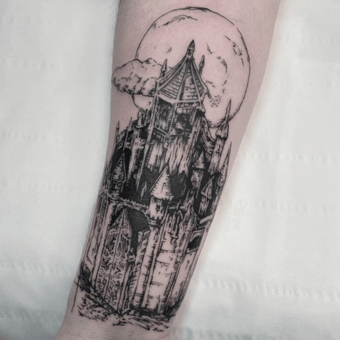 Lil Peep castle tattoo