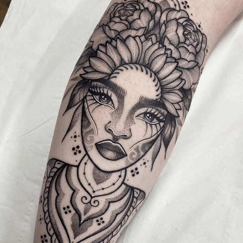 Ornamental lady tattoo