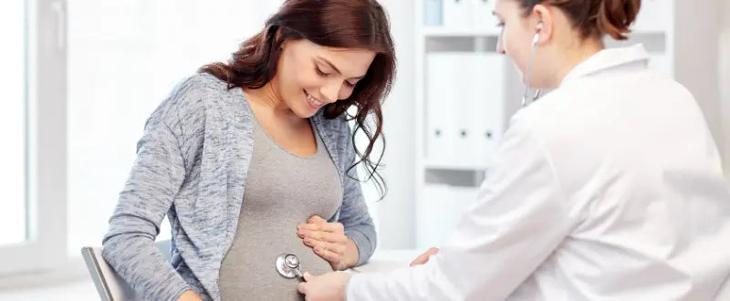 pregnant woman having check up with a doctor