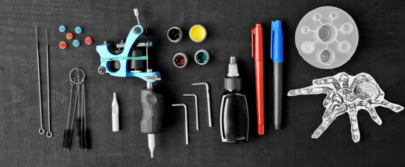 Professional tattoo kit for tattoo apprentices