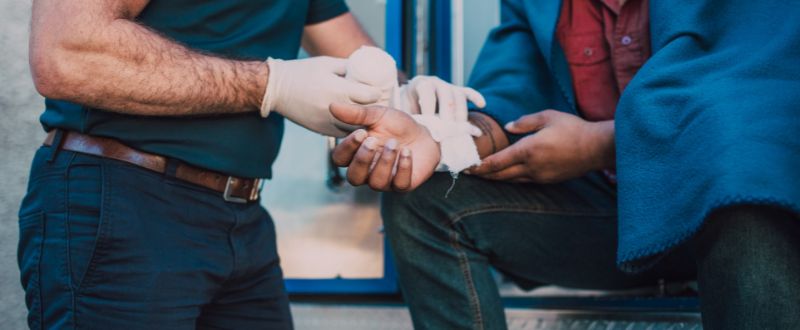 tattoo artist Administering First Aid