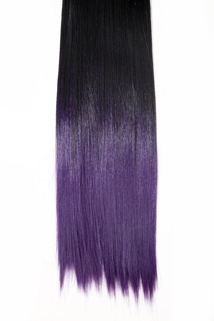 Dip Dye Hair Extension Natural Black Purple 1bttpurple