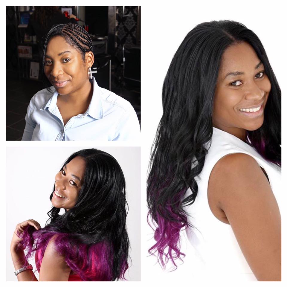 18 Dip Dye Deluxe Remy Weave Hair Extensions 140g In 1 Purple Jet Black Purple