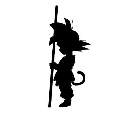 Download DBZ Dragon Ball Z Little Goku with Staff Silhouette 2 ...