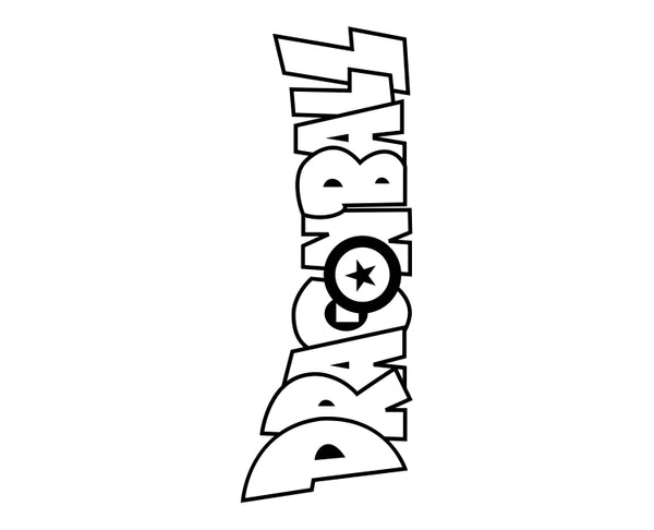 DBZ Dragon Ball Z Logo Outline Anime Die Cut Vinyl Decal Sticker | Decals City